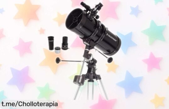 Descubre el cielo con el telescopio reflector Celestron, súper fácil para principiantes; ¡ofertón increíble y garantía de 2 años! No te lo pierdas, empieza tu aventura estelar ya.