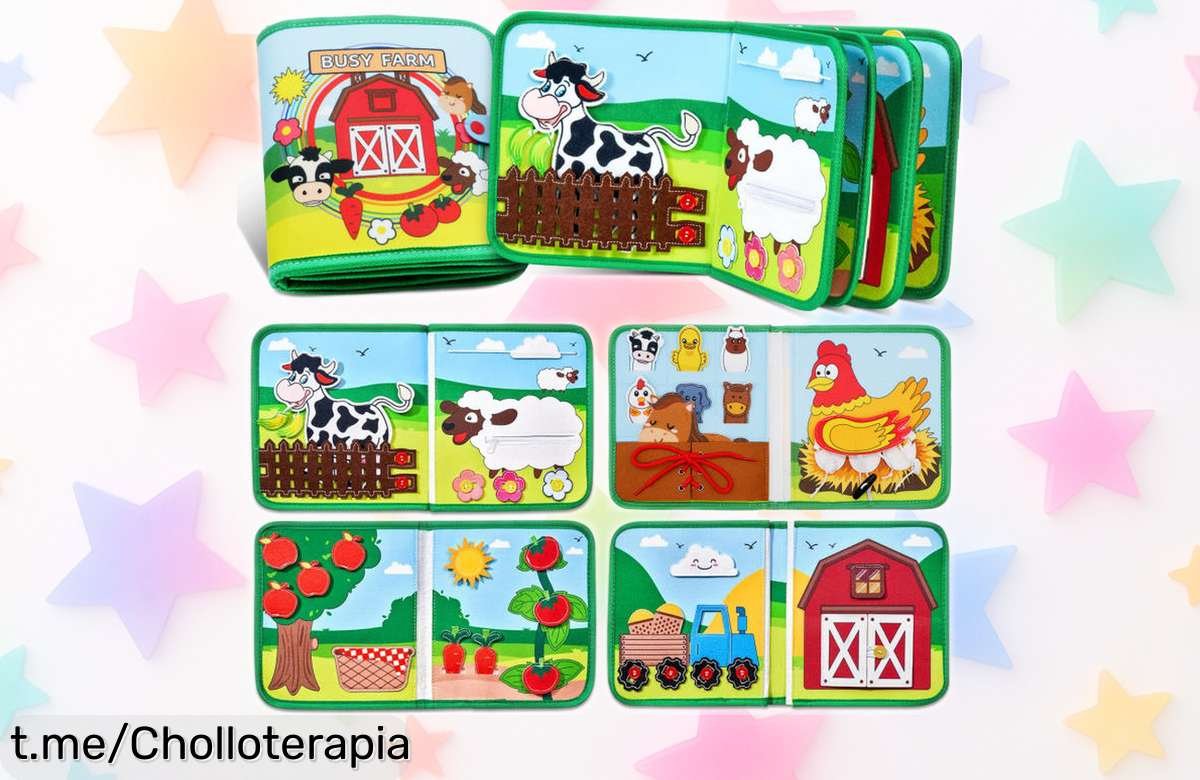 Descubre el increíble libro Montessori de actividades animales que hará jugar y aprender a tus peques: ¡super chollo rebajado solo por poco tiempo!