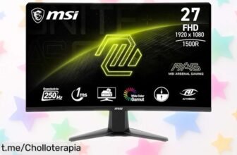 Descubre el increíble monitor curvo gaming MSI 27 con súper respuesta de 180 Hz, colores vibrantes y ¡precio rebajado que no puedes dejar pasar! Corre, quedan pocas unidades para disfrutarlo a lo grande.