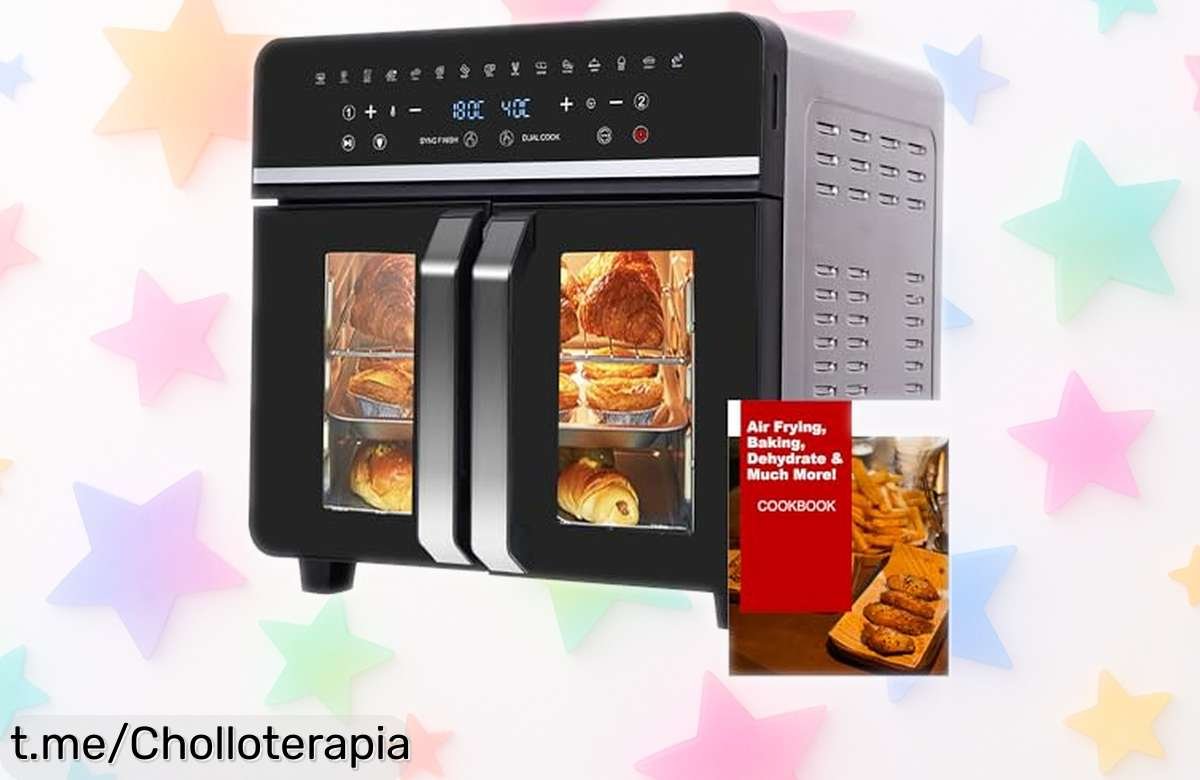 Descubre la freidora sin aceite y horno de aire Emphsism XXL en oferta, su doble zona hará que tus comidas sean rápidas y sabrosas. ¡No te quedes sin ella!