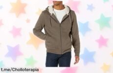 Descubre la sudadera con capucha de Amazon Essentials, forro sherpa y bolsillos prácticos a precio rebajado: ¡no permitas que el frío te frene y cómprala ya!