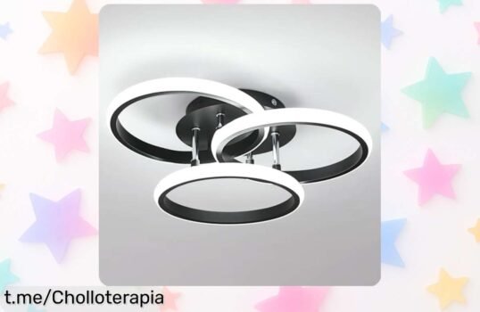 Deslumbrante plafón LED redondo de 40 cm, diseño moderno y luz blanca fría. ¡Aprovecha el precio rebajado y llena tu hogar de buena energía ahora mismo!