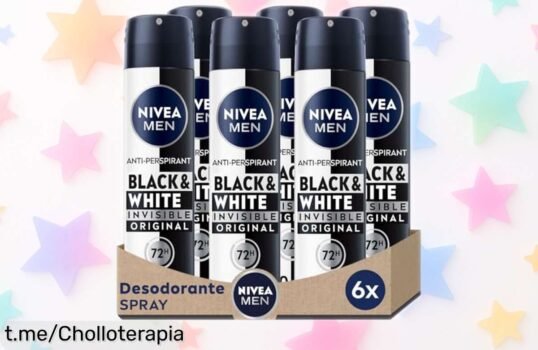 Desodorante Nivea Men Black & White con 72h de protección, el super chollo que necesitas para sentirte fresco y seguro ¡No te quedes sin el tuyo, quedan pocos!