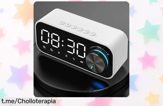 Despertador con altavoz bluetooth y luz nocturna DXIA a precio rebajado: empieza tus mañanas con energía, ¡aprovéchalo antes de que se agote!