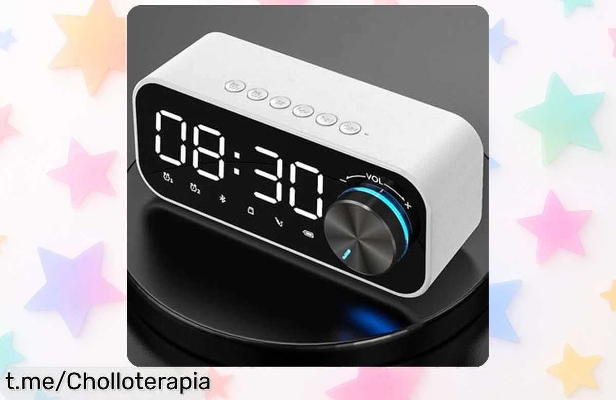 Despertador con altavoz bluetooth y luz nocturna DXIA a precio rebajado: empieza tus mañanas con energía, ¡aprovéchalo antes de que se agote!