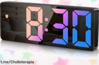 Despertador digital con gran pantalla LED, ajustable y a un precio rebajado increíble para que tus mañanas sean más fáciles. ¡No dejes pasar esta oferta y hazte con el tuyo!