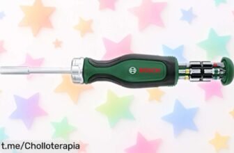 Destornillador de carraca Bosch con 12 puntas a precio muy bajo, ideal para trabajos exigentes. ¡No te pierdas este super chollo y simplifica tus proyectos ya!