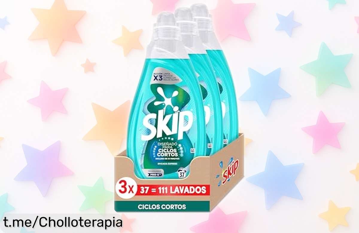 Detergente Skip ciclos cortos que lava en 15 minutos, con aroma increíble y precio rebajado; aprovecha este super chollo antes de que desaparezca y vive la frescura ya