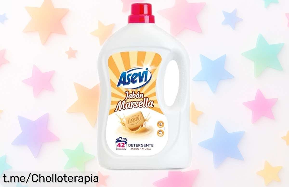 Detergente líquido Asevi Marsella que transforma tu colada: limpia manchas al instante y aroma fresco, ¡aprovéchalo ya en este súper chollo que no puedes dejar pasar!
