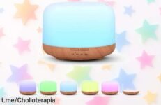 Difusor y humidificador de aroma de madera 500ML, ¡un super chollo que transforma tu espacio en un oasis! Apresúrate antes de que se agoten las unidades.