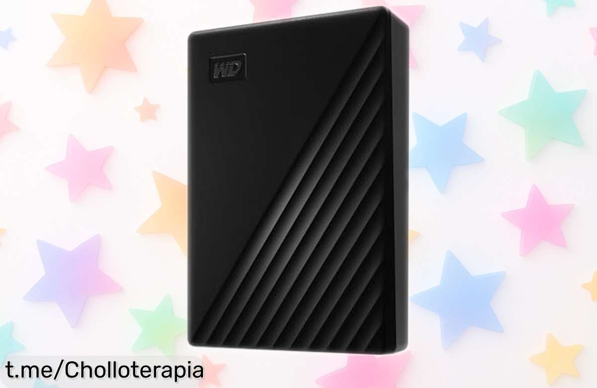 Disco duro externo portátil de 6TB WD con contraseña y copias automáticas a precio rebajado, ¡no te lo pierdas, guarda tus recuerdos con total seguridad ya!