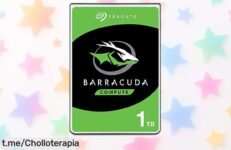 Disco duro interno Seagate BarraCuda 1TB a precio rebajado, ¡no te quedes sin espacio para tus datos y siente la tranquilidad de tenerlo todo seguro ya!