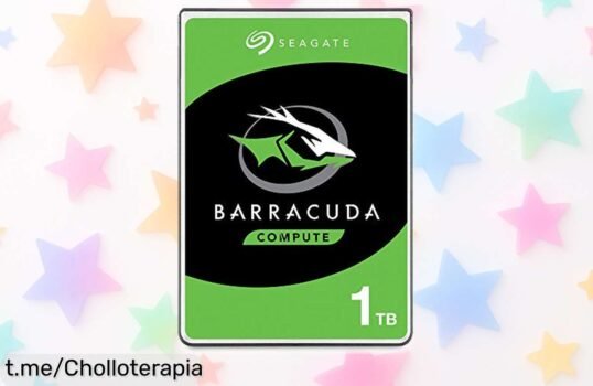 Disco duro interno Seagate BarraCuda 1TB a precio rebajado, ¡no te quedes sin espacio para tus datos y siente la tranquilidad de tenerlo todo seguro ya!