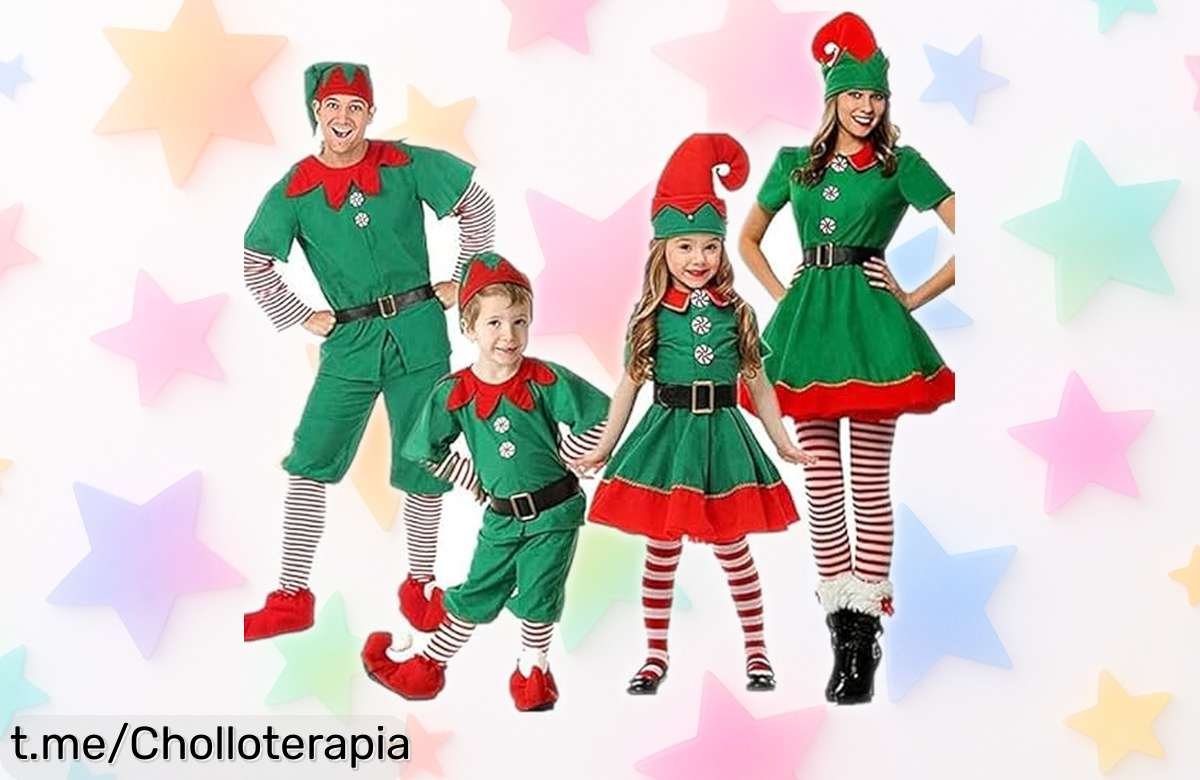 Disfraz de elfo navideño para hombre y mujer con accesorios incluirá un descuentazo que no puedes dejar pasar, ¡prepárate para deslumbrar en fiestas!