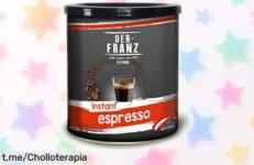 Disfruta del café espresso instantáneo DerFranz con sabor italiano a un precio rebajado, ¡no dejes pasar esta oferta y despierta tu energía en cada taza!