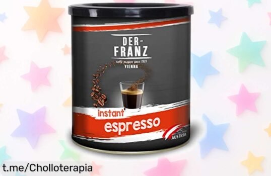 Disfruta del café espresso instantáneo DerFranz con sabor italiano a un precio rebajado, ¡no dejes pasar esta oferta y despierta tu energía en cada taza!