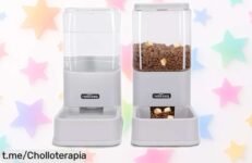 Dispensador automático de comida y agua para tus peludos Nobleza 3.8L pack 2 unidades a precio rebajado, ¡aprovéchalo y dale lo mejor sin complicaciones!