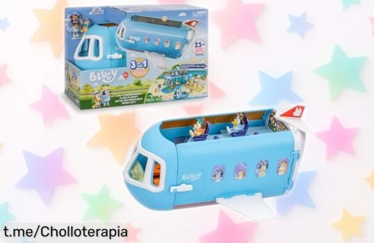 Divertido avión 3 en 1 que se convierte en hotel, barco y playa; ¡precio rebajado por tiempo limitado para crear momentos inolvidables con los peques!