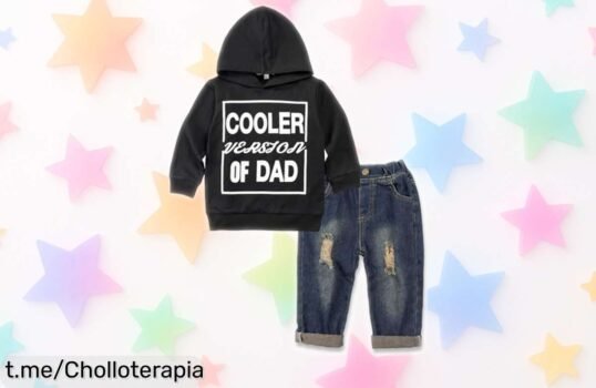 Divertido conjunto para bebés Volunboy con sudadera y vaqueros ajustables a precio rebajado, ¡no dejes escapar esta oportunidad de que brille en cada momento especial!