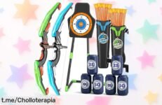 Diviértete a lo grande con el pack de arco y flechas para niños, 24 dianas incluidas: ¡super chollo que no podrás dejar escapar! Atempera la diversión familiar hoy mismo.