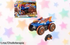 Diviértete al máximo con el vehículo teledirigido Hot Wheels Monster Truck Tiger Shark, ahora en precio rebajado. ¡No dejes escapar esta oportunidad única y corre por el tuyo ya!