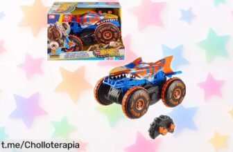 Diviértete al máximo con el vehículo teledirigido Hot Wheels Monster Truck Tiger Shark, ahora en precio rebajado. ¡No dejes escapar esta oportunidad única y corre por el tuyo ya!