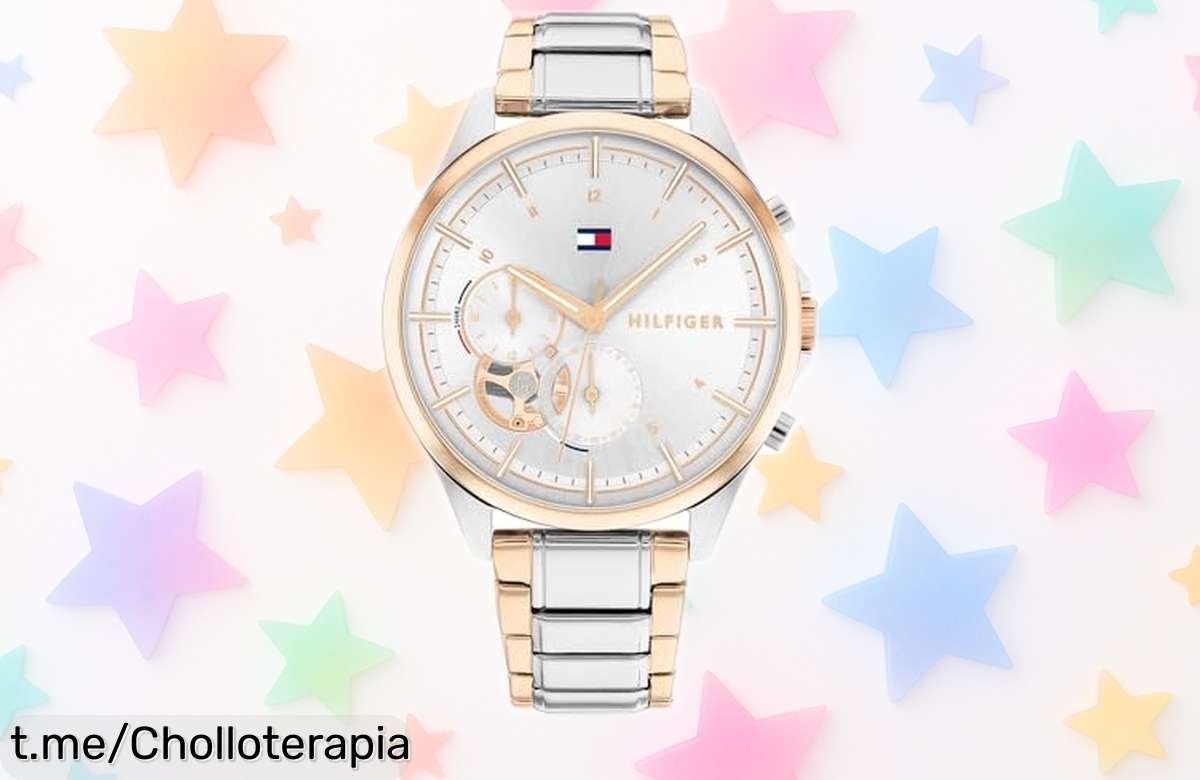 Elegante reloj Tommy Hilfiger para mujer con correa bicolor ahora a precio loco, no te quedes sin el tuyo y destaca con estilo ¡Las unidades vuelan!