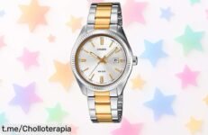 Elegante y fantástico reloj analógico Casio para mujer, ¡descuento brutal que hará brillar tu muñeca! No pierdas esta oportunidad única de lucirlo ya.