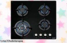 Encimera de gas CATA negra con 4 quemadores potentes, precio rebajado ¡Super chollo para que cocines fácil y delicioso en tu hogar! No dejes pasar esta oportunidad única.