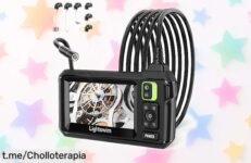 Endoscopio industrial con cámara HD y pantalla de 4,3'': aprovecha el descuento brutal que vuela, ilumina tus inspecciones y no te quedes sin este super chollo. ¡Compra ya!