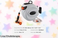 Enrollador de manguera retráctil SucceBuy, ¡descuentazo que vuela! Dale vida a tu jardín y disfruta cada momento al aire libre sin complicaciones.