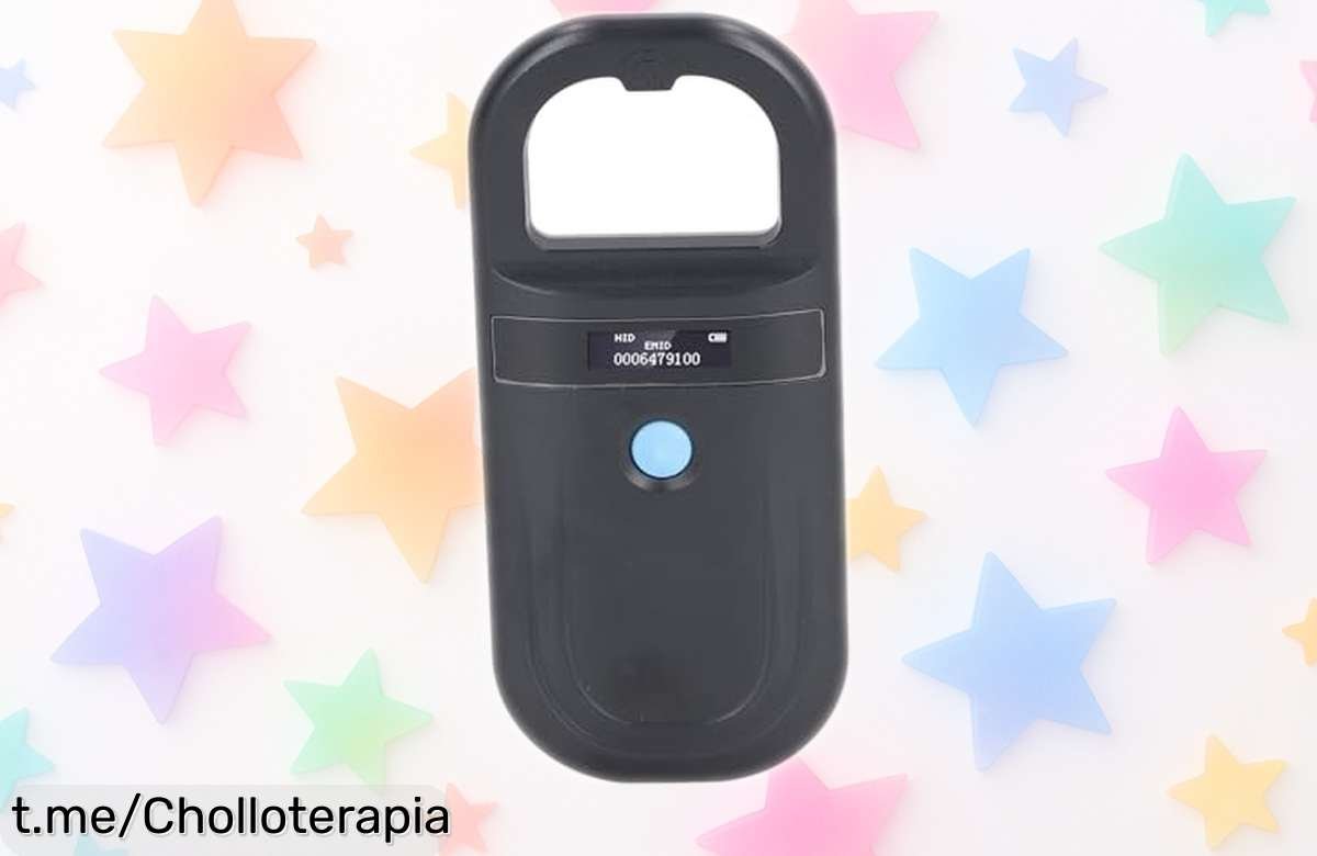 Escáner de microchip recargable con 128 etiquetas, lectura al instante y precio rebajado que no se repetirá. ¡Cuida a tus mascotas ahora mismo con este super chollo!