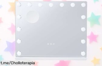 Espejo de tocador Hollywood con luces regulables SucceBuy: Aprovecha este precio rebajado y brillando como nunca, ¡no te quedes sin el tuyo en esta oferta limitada!