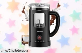 Espumador de leche eléctrico Morpilot 4 en 1, diseño antigoteo y gran capacidad. ¡Aprovecha el precio rebajado para disfrutar del mejor café latte ya!