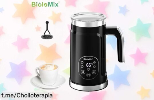 Espumador de leche inteligente BioloMix 5 en 1, ¡rebajado y listo para dar sabor a tus mañanas! No pierdas esta oportunidad única de ser el barista en casa.