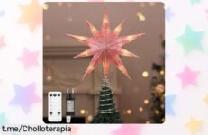 Estrella de Navidad Lewondr 13 con luz cálida y control remoto, a un precio rebajado que no se repetirá, llena tu hogar de magia estas fiestas ¡Date prisa antes de que se agoten!