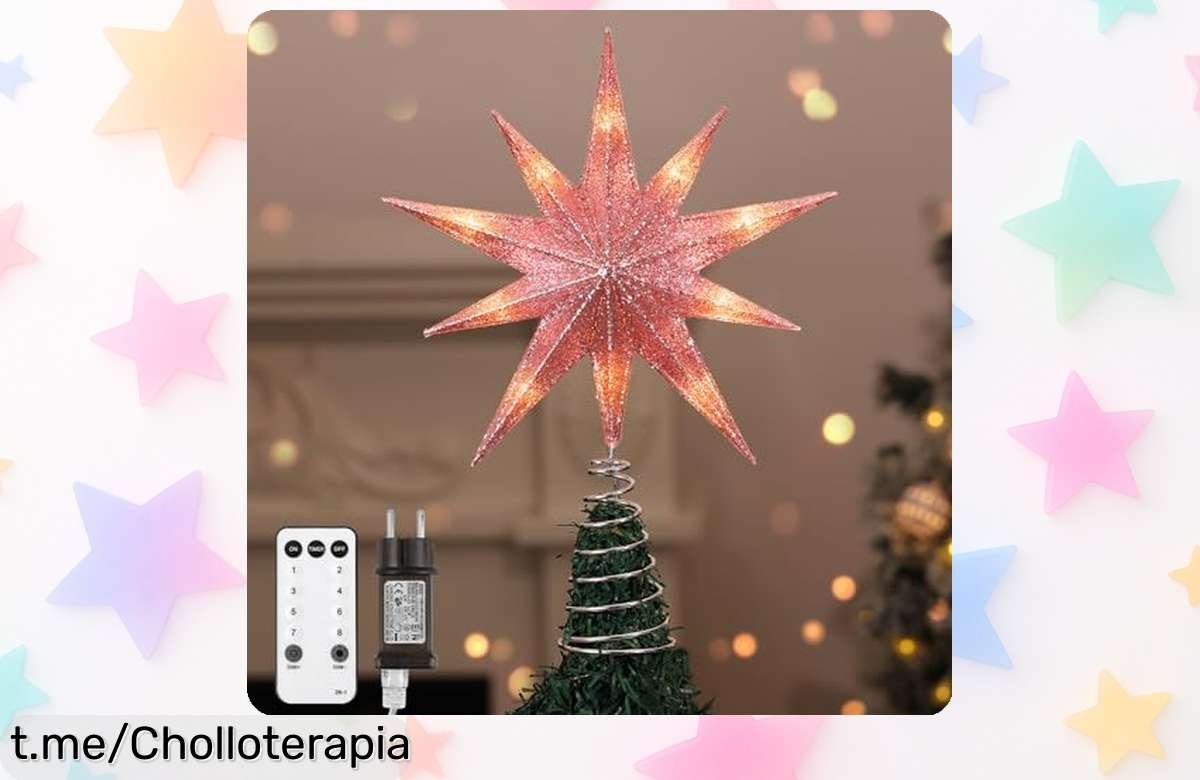 Estrella de Navidad Lewondr 13 con luz cálida y control remoto, a un precio rebajado que no se repetirá, llena tu hogar de magia estas fiestas ¡Date prisa antes de que se agoten!