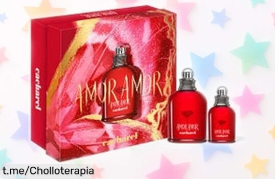 Estuche Amor Amor Cacharel eau de toilette para mujer con precio rebajado, ¡no dejes escapar este super chollo que potenciará tu chispa y te hará brillar ya mismo!