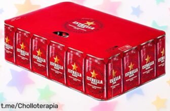 Experiencia refrescante: caja de 24 latas Estrella Damm a precio rebajado. ¡Disfruta con amigos y no dejes pasar esta oportunidad que vuela!