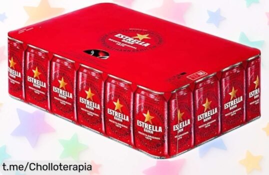 Experiencia refrescante: caja de 24 latas Estrella Damm a precio rebajado. ¡Disfruta con amigos y no dejes pasar esta oportunidad que vuela!