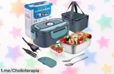 Fiambrera eléctrica portátil 1,5L que calienta tu comida en minutos: ¡chollo a precio de ganga para disfrutar almuerzos calientes donde quieras! No la dejes escapar.