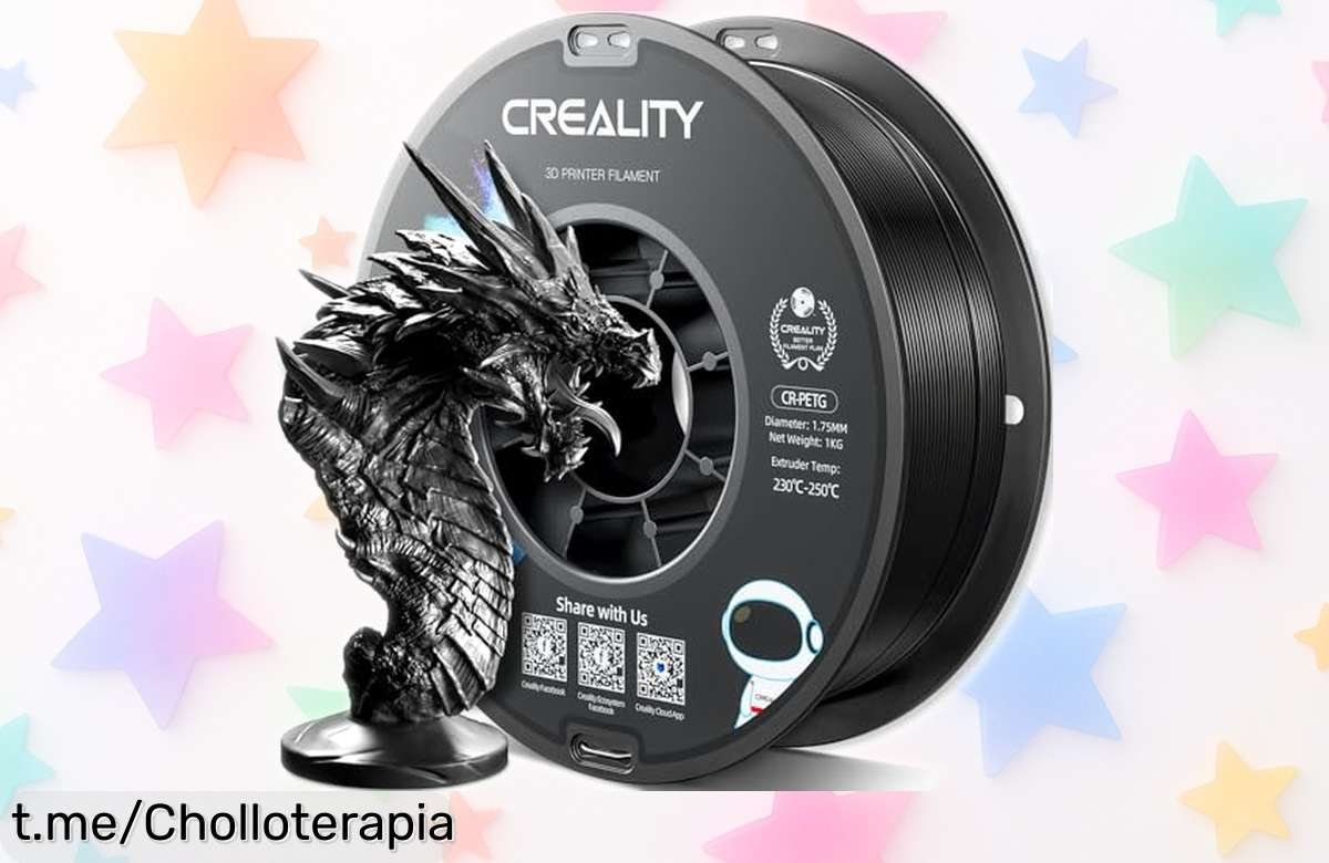 Filamento PETG Creality 1.75mm, la solución perfecta para tus impresiones brillantes, ahora a precio rebajado ¡No dejes pasar esta oportunidad y da vida a tus proyectos ya!