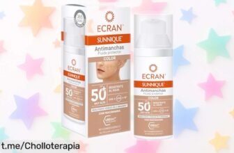 Fluido protector solar SPF 50+ con color que unifica tu piel y evita manchas, ¡rebajado para que brilles! No dejes pasar esta oportunidad de lucir radiante, corre antes de que se agote.