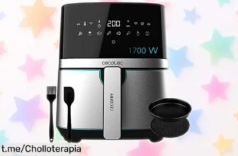 Freidora de aire Cecotec 5,5 L con control táctil y 8 modos a precio rebajado: cocina rápido y sabroso mientras disfrutas cada bocado. ¡No te quedes sin la tuya!