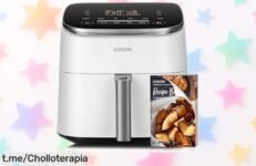 Freidora de aire Cosori turbo 6L que cocina rápido y crujiente, ¡un super chollo rebajado solo por tiempo limitado! Haz que tus comidas sean irresistibles ya mismo.