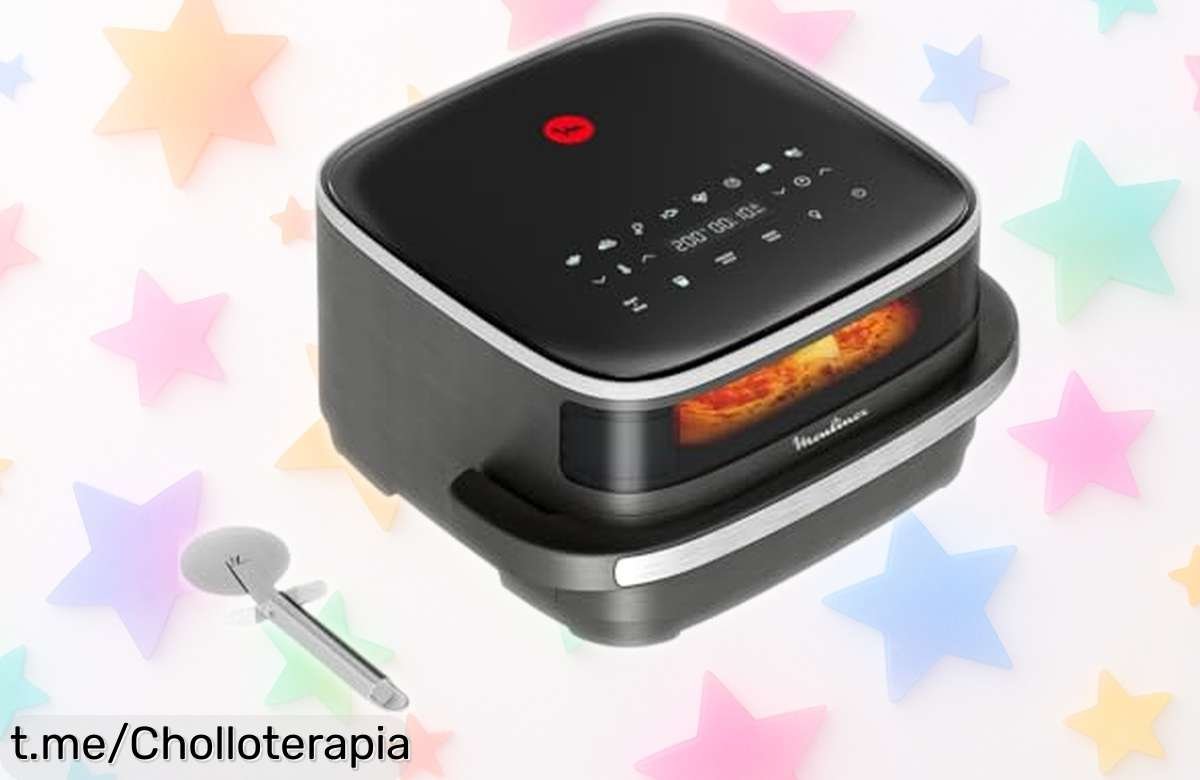 Freidora de aire Moulinex Easy Fry XL, cocina pizzas crujientes en solo 7 minutos y ahorra tiempo; ¡es un super chollo que no puedes dejar escapar!
