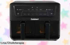 Freidora de aire doble zona XXL Cuisinart con ventanas, un ofertón en rebaja loca ¡Disfruta del crujiente sabor y raciones enormes antes de que se agote!