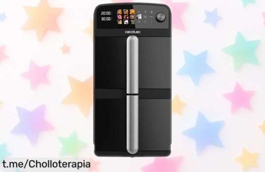 Freidora de aire gigante Cecotec con doble cubeta: ¡Cocina dos platos a la vez y aprovecha esta oferta rebajada que vuela, no te quedes sin ella!