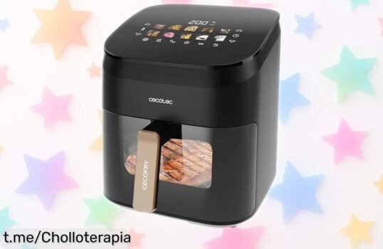 Freidora sin aceite con grill Cecotec 6,5L: ¡Cocina como un pro y disfruta de este ofertón a precio rebajado que no se repetirá! Dale sabor a tus comidas ya, no te lo pienses.