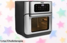 Freidora sin aceite y horno de gran capacidad con libro de recetas incluido a precio rebajado, ¡despierta el chef que llevas dentro antes de que se agoten!